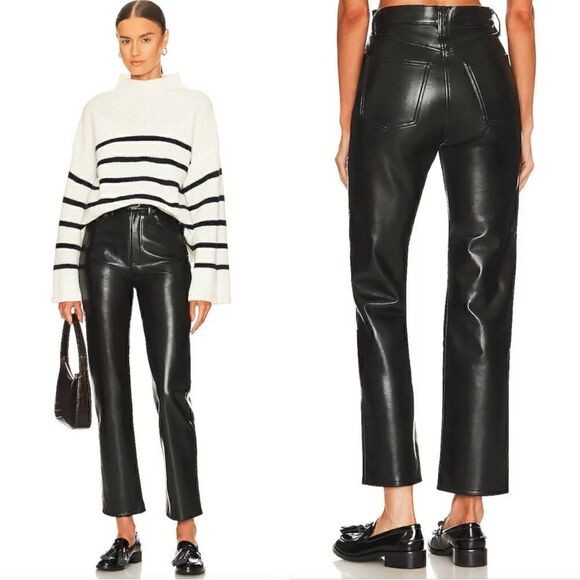 Agolde Pants - Agolde Black Straight Leg Pants